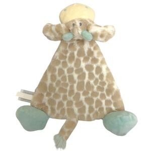 Demdaco Nat & Jules Baby Giraffe Lovey Security Blanket Soft‎ Rattle 14" NWOT